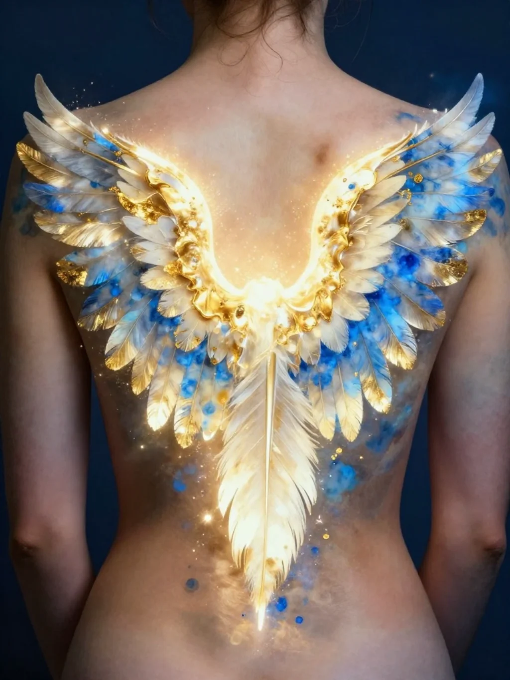 Watercolor Angel Wing Tattoos Where the Divine Bleeds Into Living Color