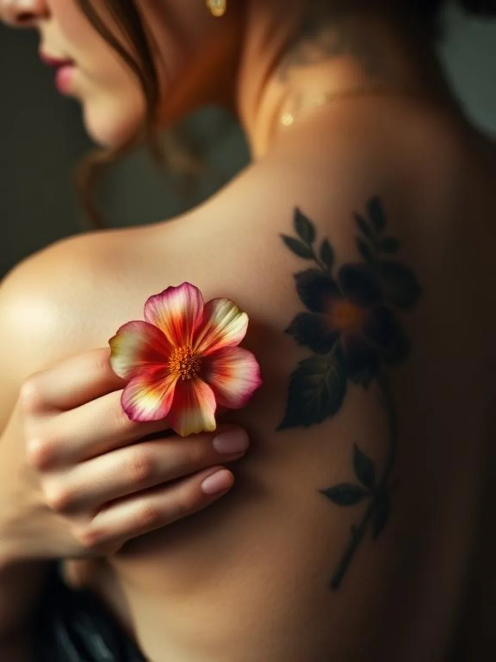 Women Shoulder Flower Tattoo Ideas Built Around Personal Symbolism