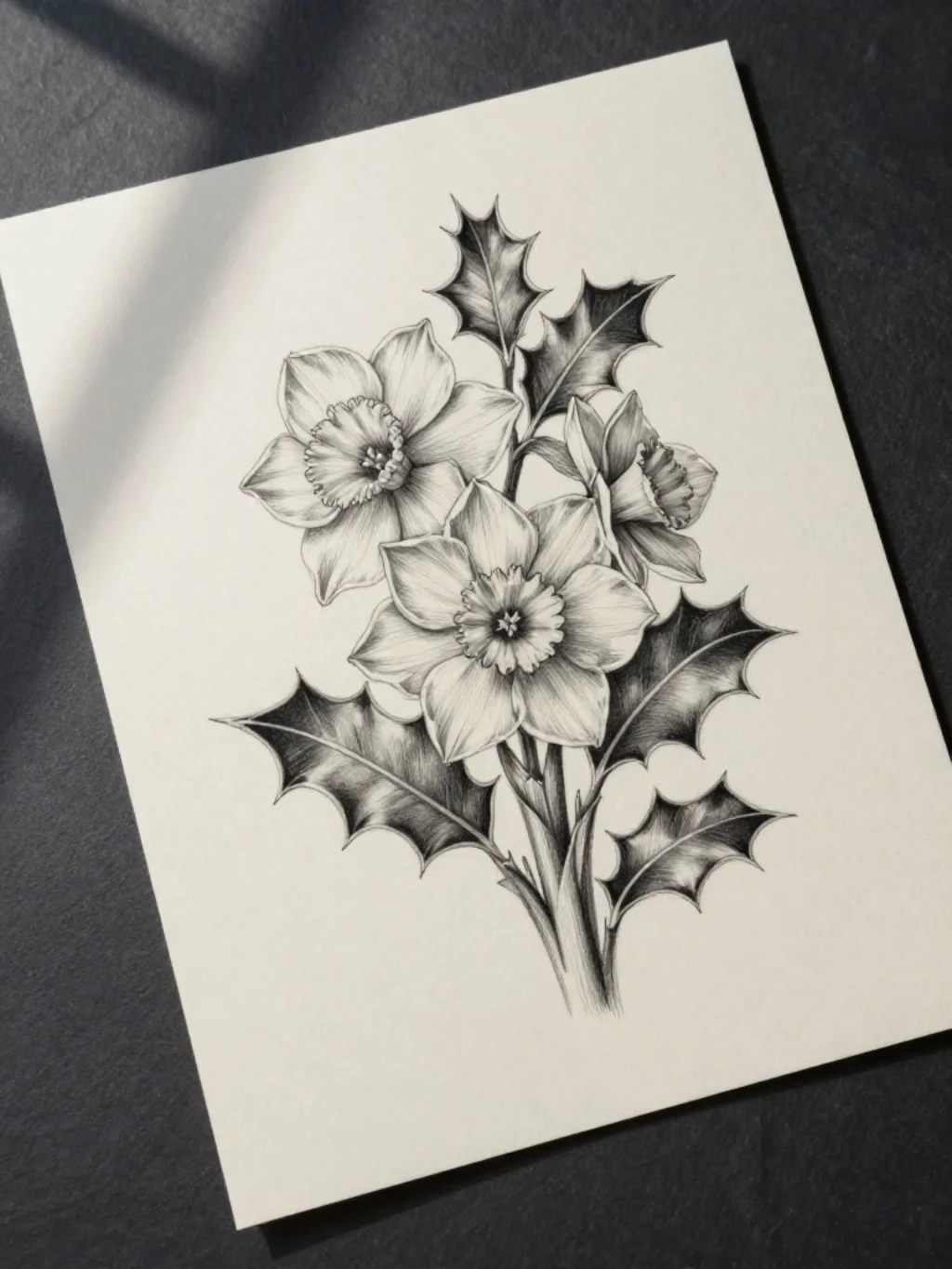 Combining Narcissus and Holly in One Composition Nobody Has Seen Before