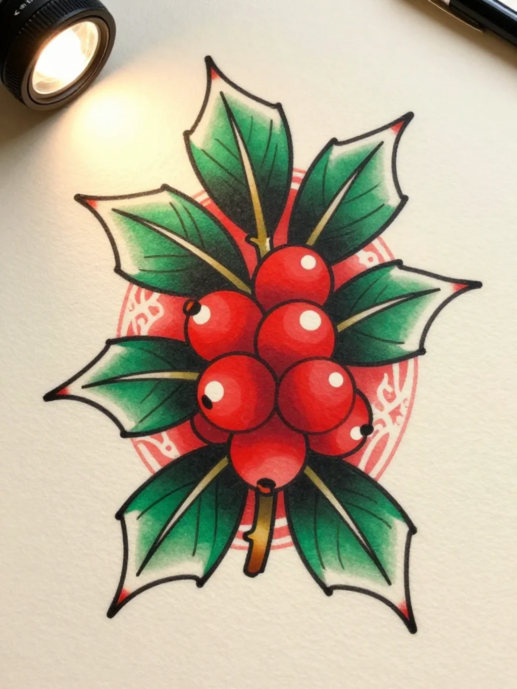 Neo Traditional December Birth Flower Designs That Breathe New Life Into Old Forms