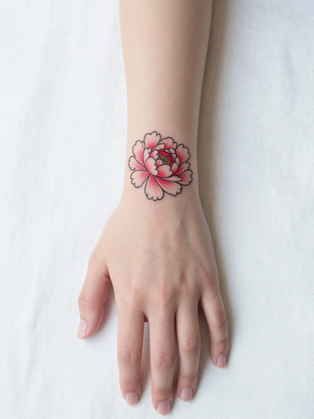 Minimalist Japanese Peony: When Less Line Delivers More Impact