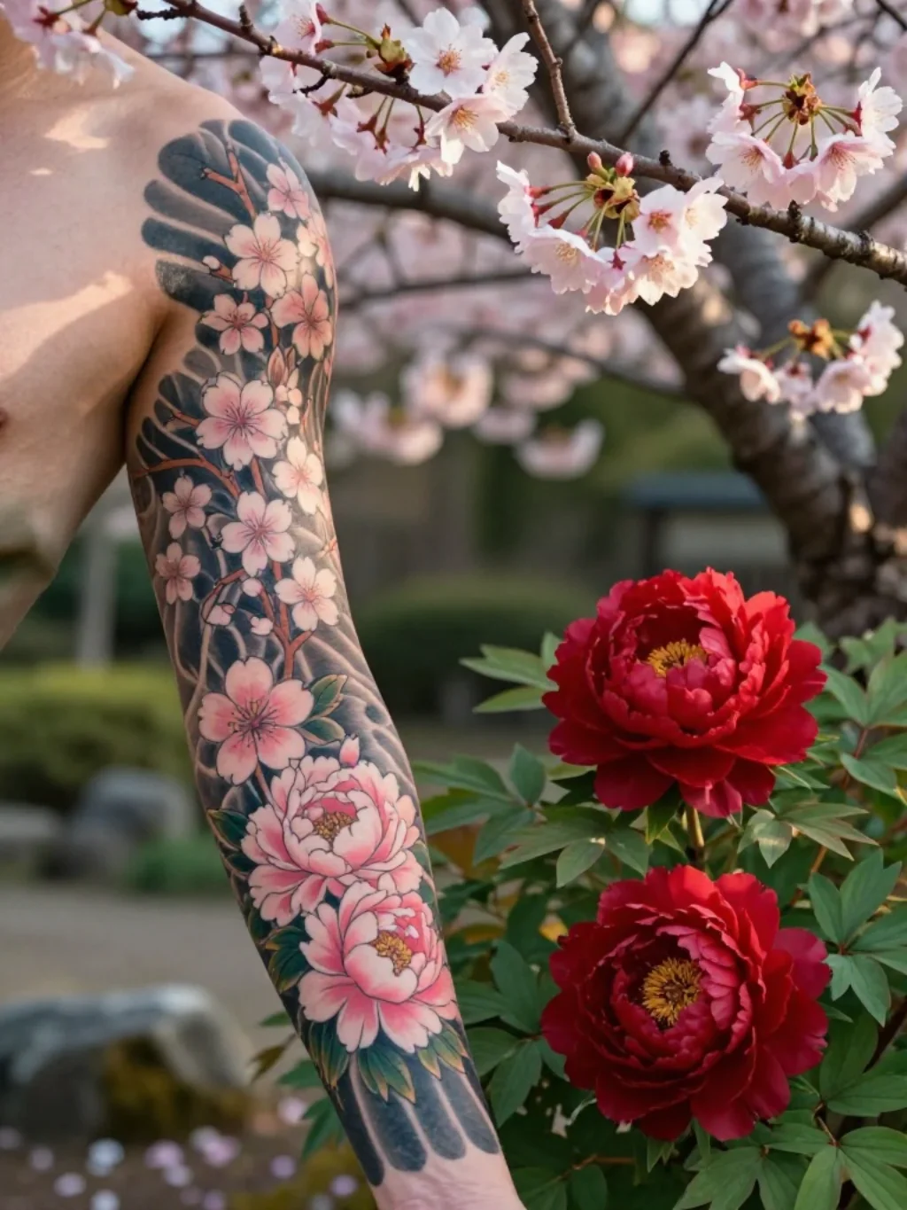 Peony and Cherry Blossom Together: The Dual Seasonal Narrative on Skin
