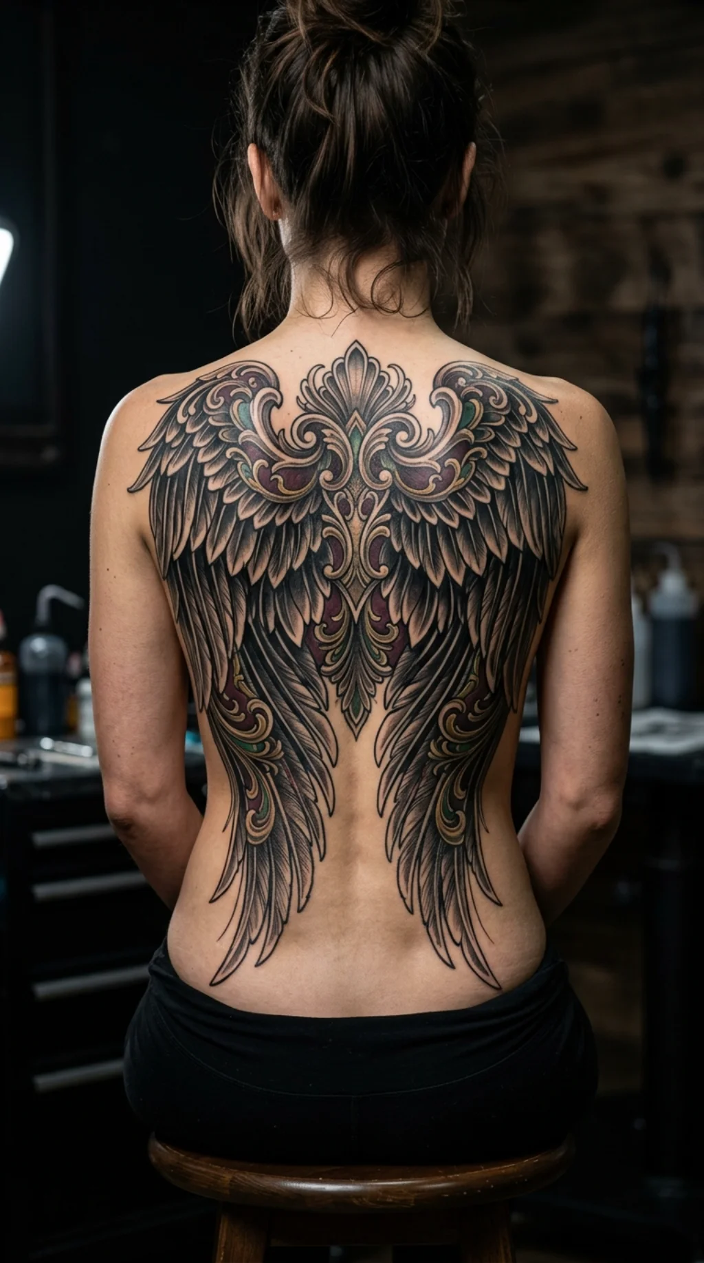 Neo Traditional Angel Wings Tattoos That Bridge Ancient and Contemporary