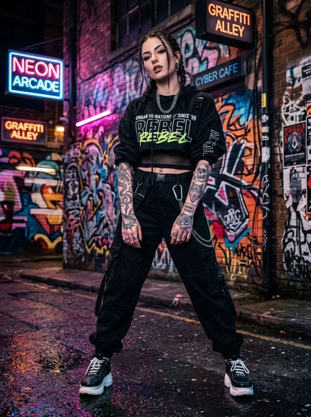 Cool Tattoos for Women Inspired by Streetwear and Alt Culture