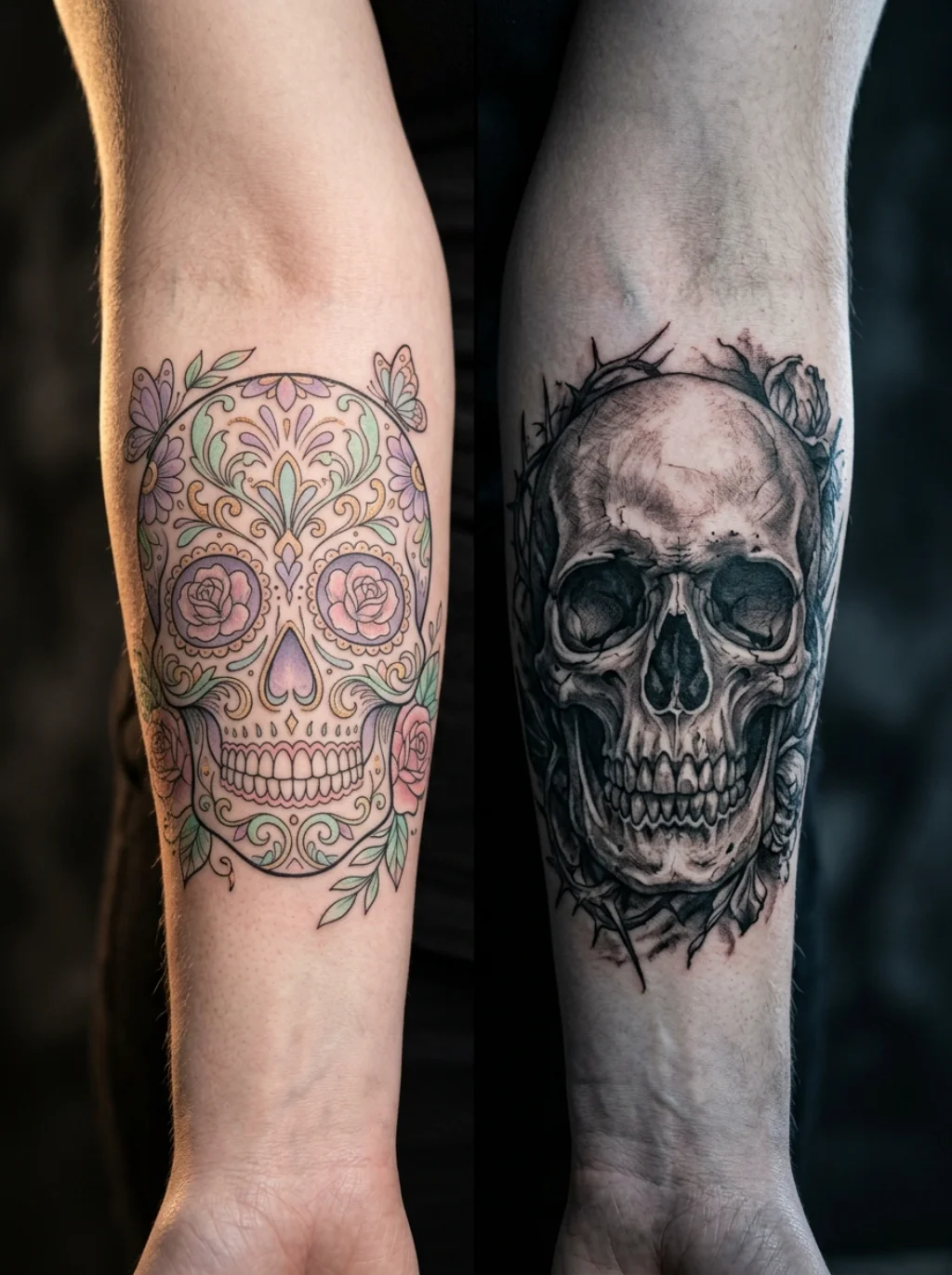 Pretty Skull Tattoos and the Fine Line Between Pretty and Eerie