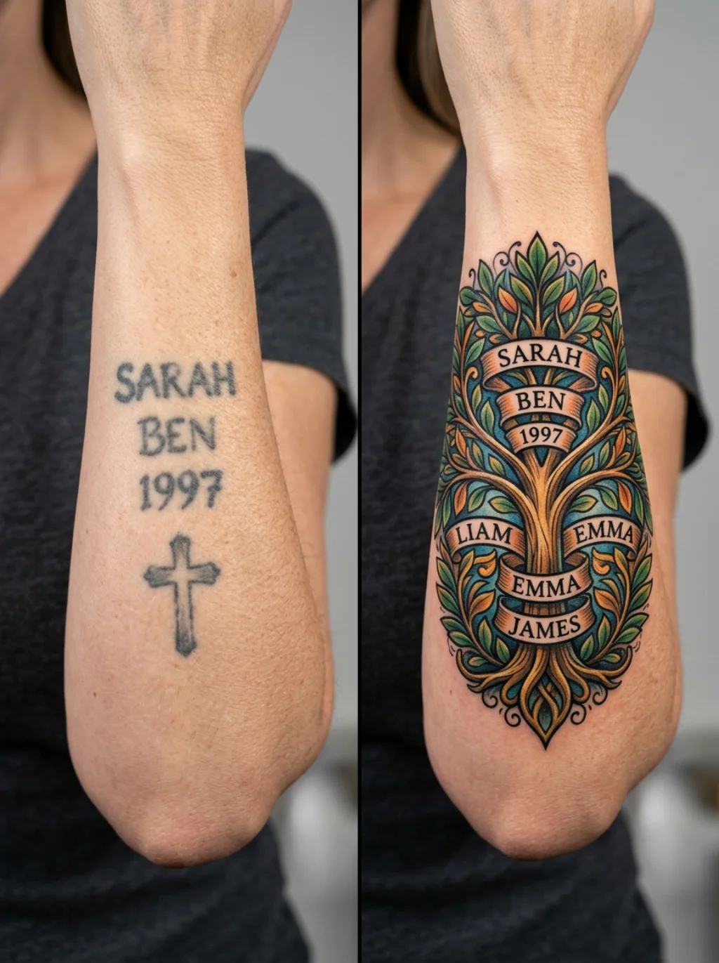 A Cover Up Strategy for Outdated or Faded Family Ink