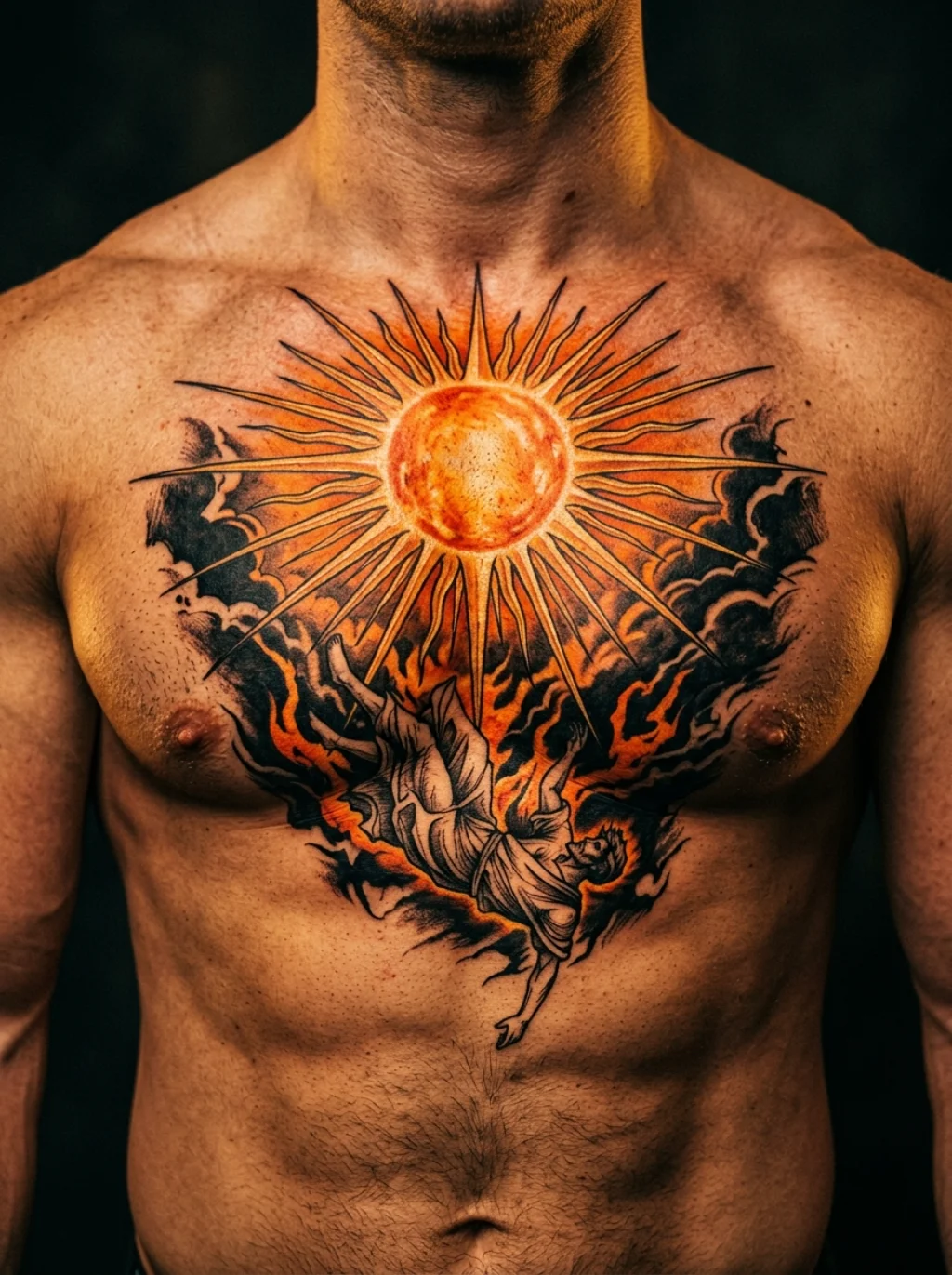Sun Chasing Ambition Marked Directly Onto Bare Skin