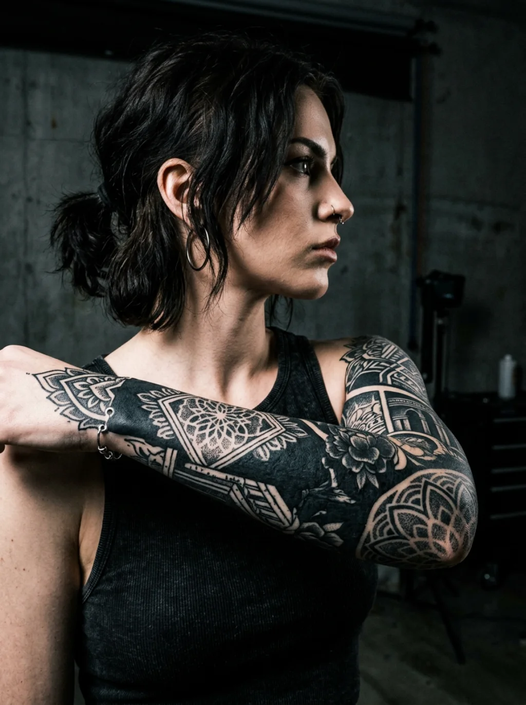 The Blackwork Movement Quietly Dominating Bold Female Ink