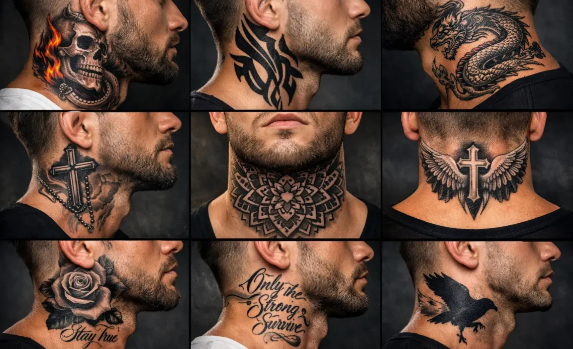 neck tattoo for guys
