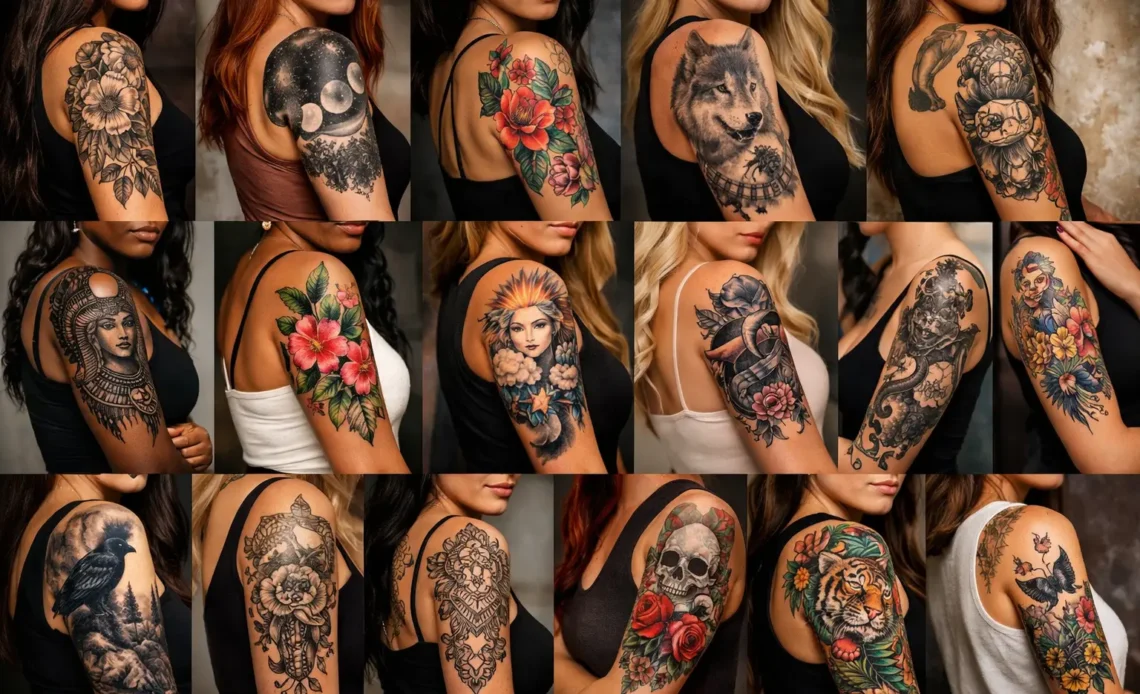 unique half sleeve tattoos for women