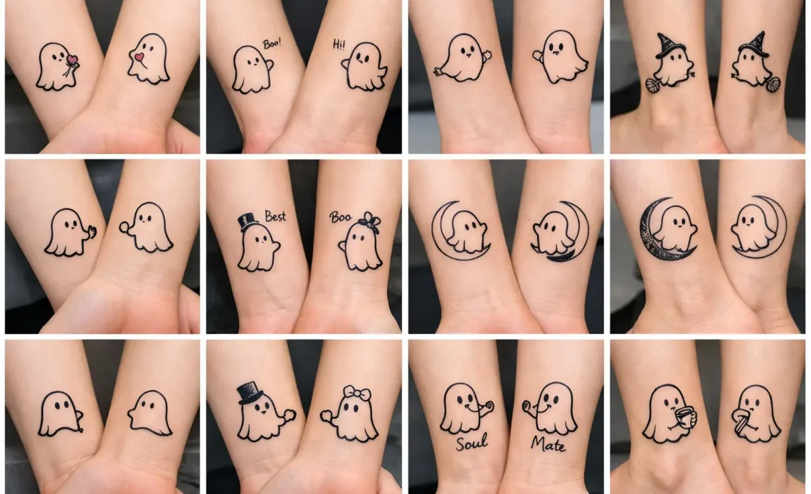 matching ghost tattoos