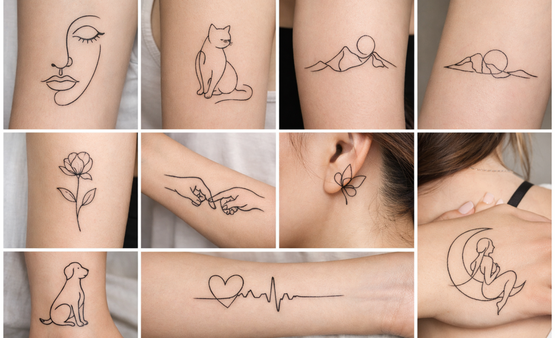 one line tattoo ideas