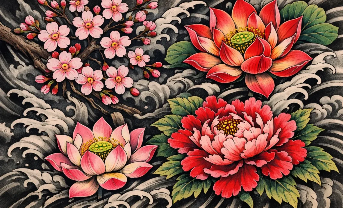 japanese flower tattoo designs