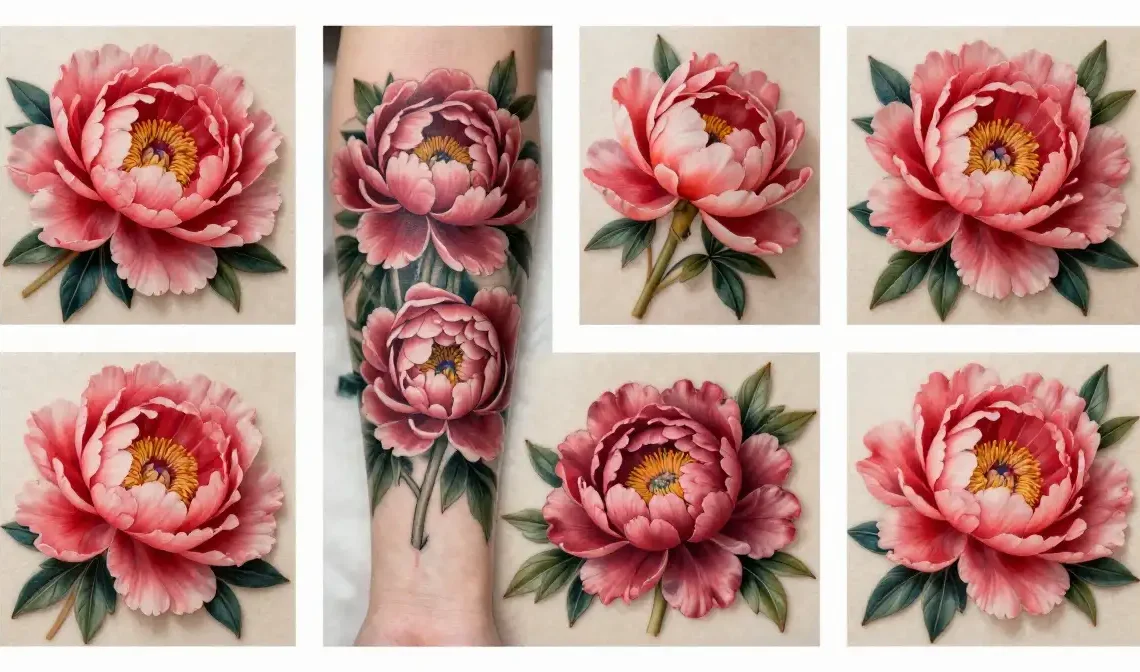 peony flower tattoo ideas
