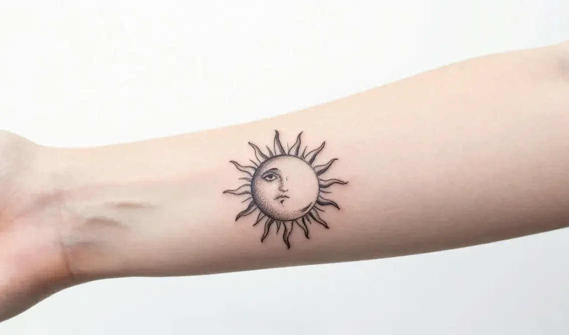 symbolic sun and moon tattoo ideas