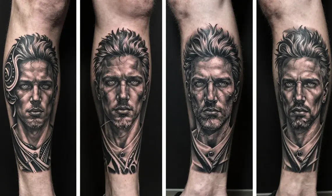 lower leg tattoos for men