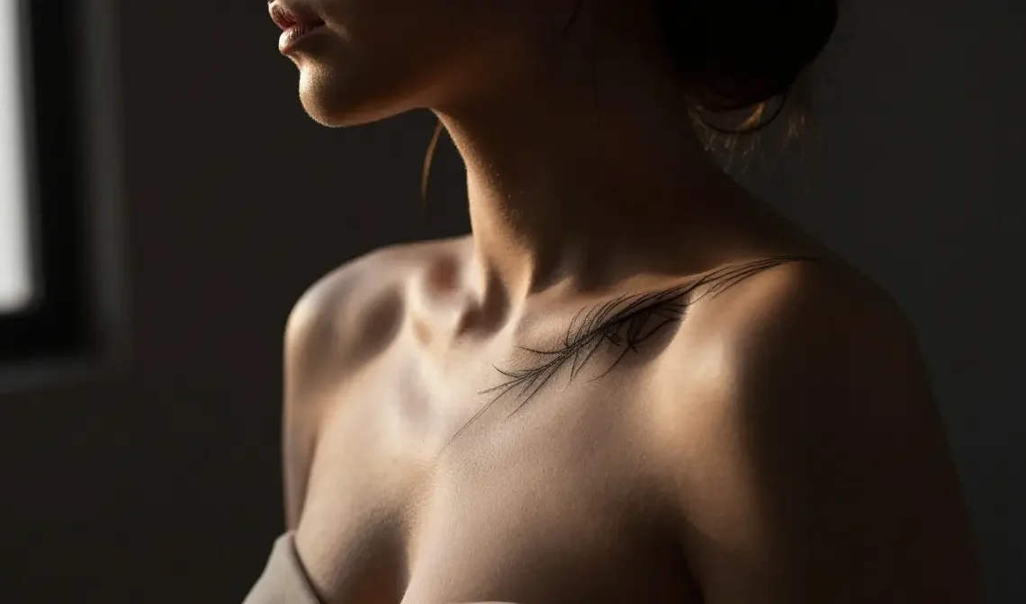 collarbone tattoos for women