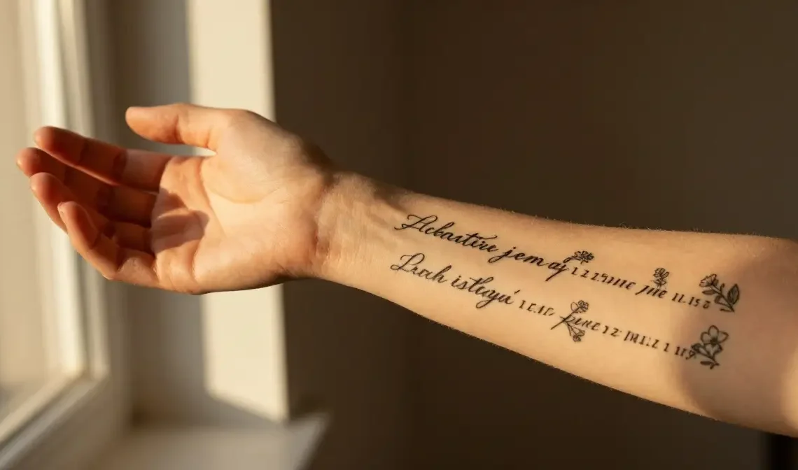 mom with kids tattoos
