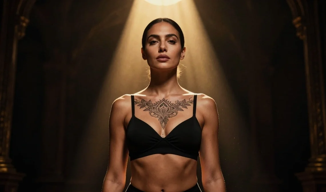 sternum tattoos for women
