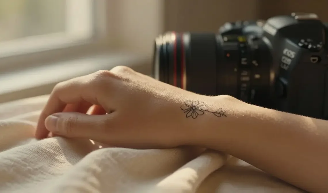 minimal tiny flower tattoo ideas