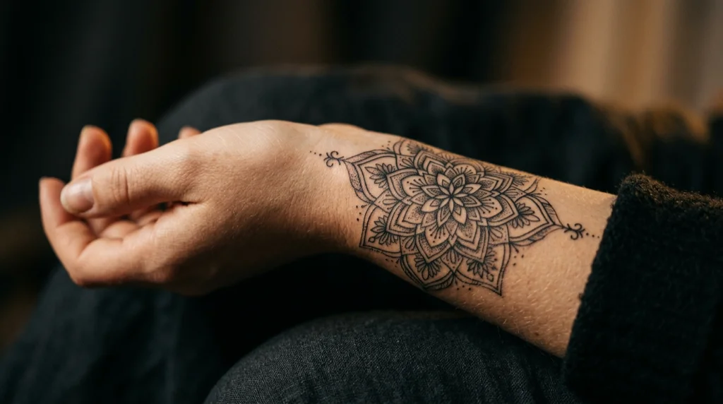 mandala wrist tattoo ideas