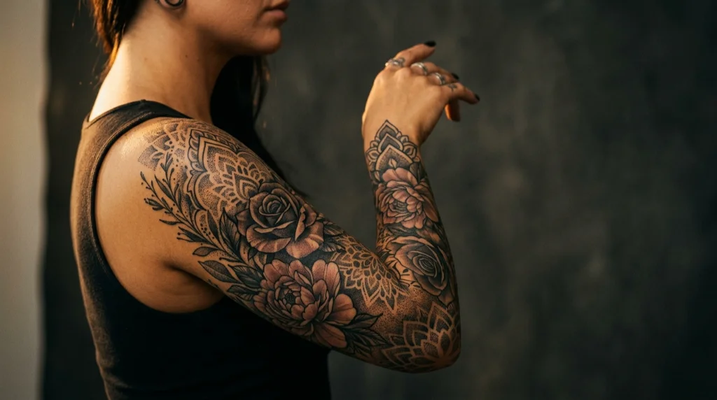 sleeve filler tattoos women