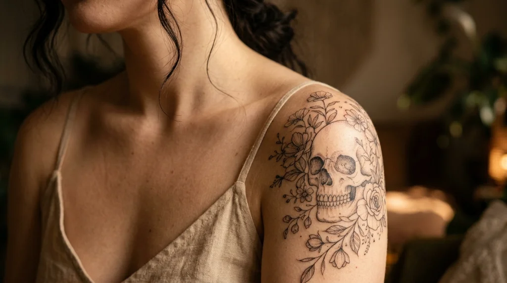 pretty skull tattoos